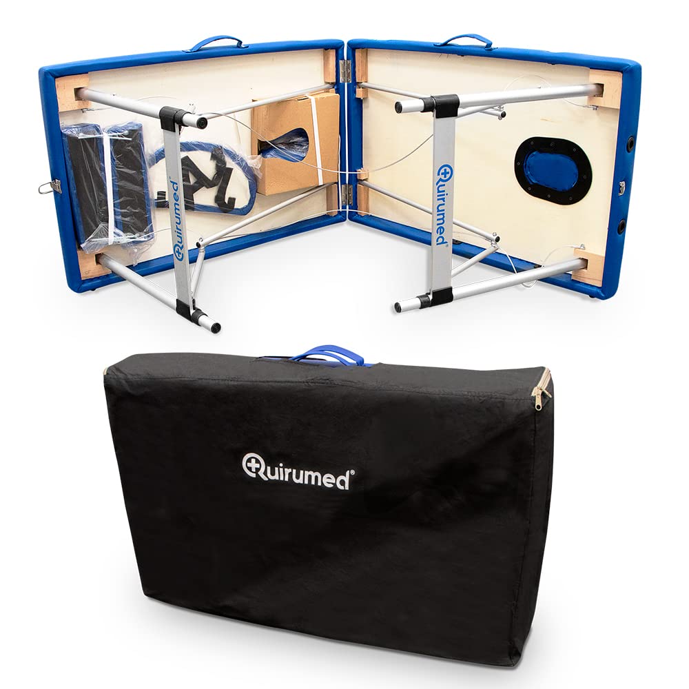 Klappbare Liege aus Aluminium Basic Plus 186 x 60 cm (Blau)
