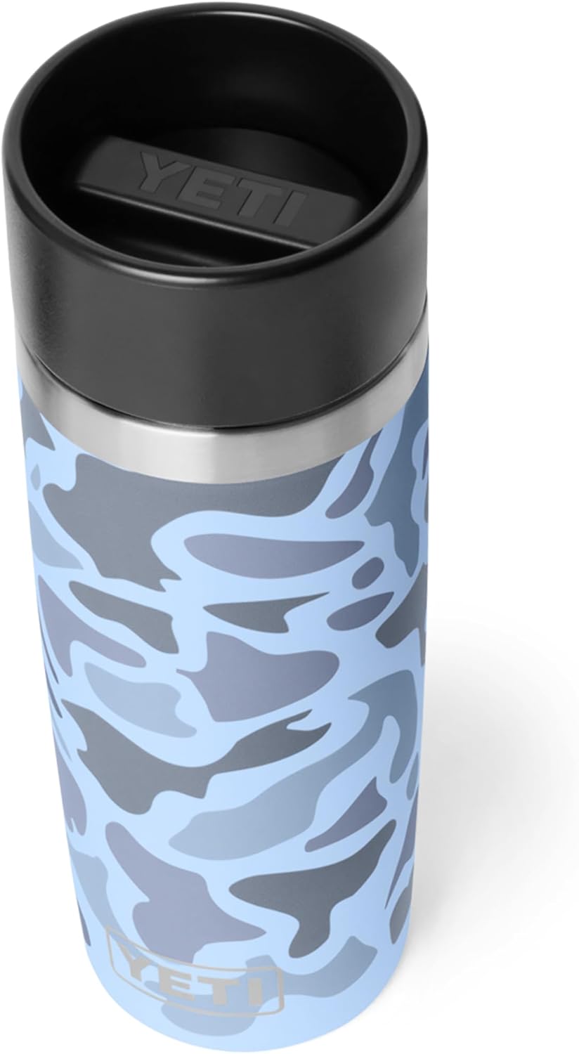 YETI Rambler 16 oz Travel Bottle, Stainless Steel, Vacuum Insulated with Leakproof Commuter Cap, Blue Camo