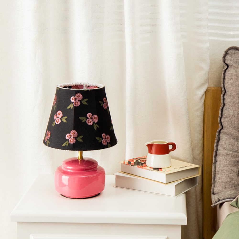Fazrpip B Table Lamps For Edroom Living Room Small Farmhouse Lamp 14”Rustic Decoration Nightstand Edside Lamps For Office Study College Ookcase Vase-Shaped Table Lamp