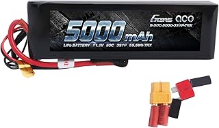 Gens ace 5000mAh 11.1V 3S 50C 3 Cell LiPo Battery Pack with XT60 and Deans Plug (Updated) for Traxxas RC Cars Slash vxl Slash 4x4 vxl E-maxx Brushless Axial e-revo Brushless and Spartan Models