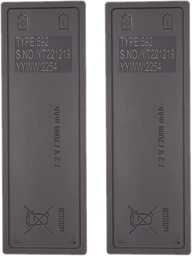 ARrase (2 unidades RSC7220 13445 Scanreco 592 7.2V 2000mAh NiMH batería de repuesto para Scanreco 590, 592, 960, BS590,16131, Cifa, EA2512, Effer,