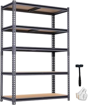 Heavy Duty Garage Shelving 2400 lbs, 281260 Metal Garage, Pantry Storage Shelves, Metal Shelf Rack, Adjustable Storage Shelves
