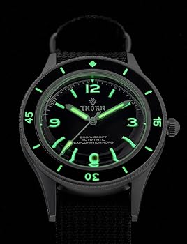 Amazon | TACTICAL FROG Thorn 50-Fathoms 自動ダイブウォッチ 男性用