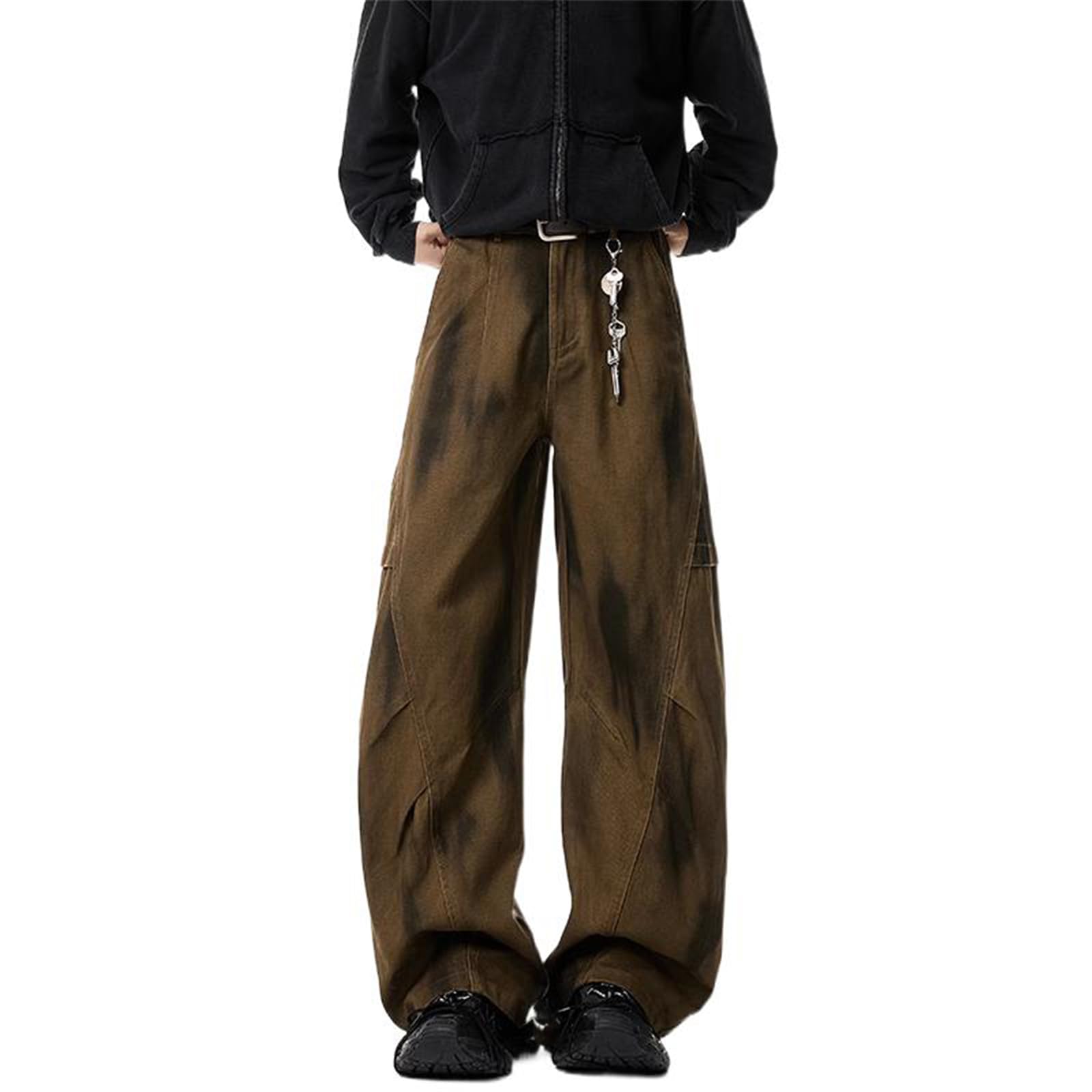 Pantalon cargo patchwork homme mode printemps pantalon multipoche tendance