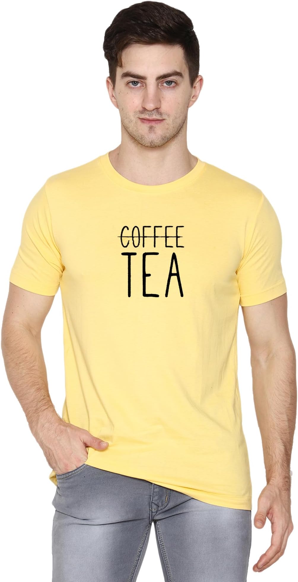 T-shirt TruckGraphic Printed T-Shirt for Men & Women | Coffee and Tea| Half Sleeve T-Shirt | Coffee T-Shirts| T-Shirts for Coffee Lovers |Round Neck T Shirt | 100% Cotton T-Shirt | Quote T-Shirt