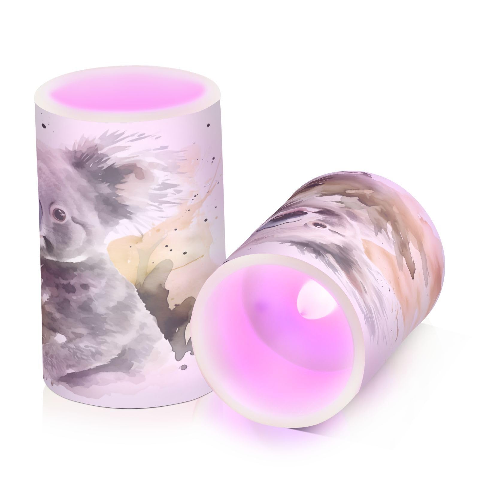 ALAZA Koala (3) Flickering Flameless Candles Battery Operated with Remote Timer,Tea Light Candles LED Pillar Votive Candles Set of 2 for Outdoor Indoor Decorations