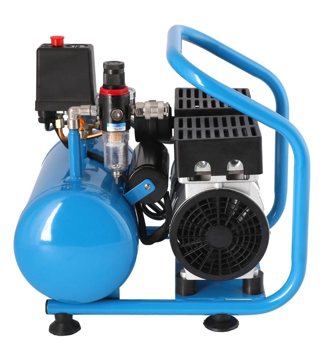Airpress - Compresor de aire silencioso sin aceite L 6-95 8 bar 0.6 CV / 0.45 kW 48 litros/minutos 5 litros