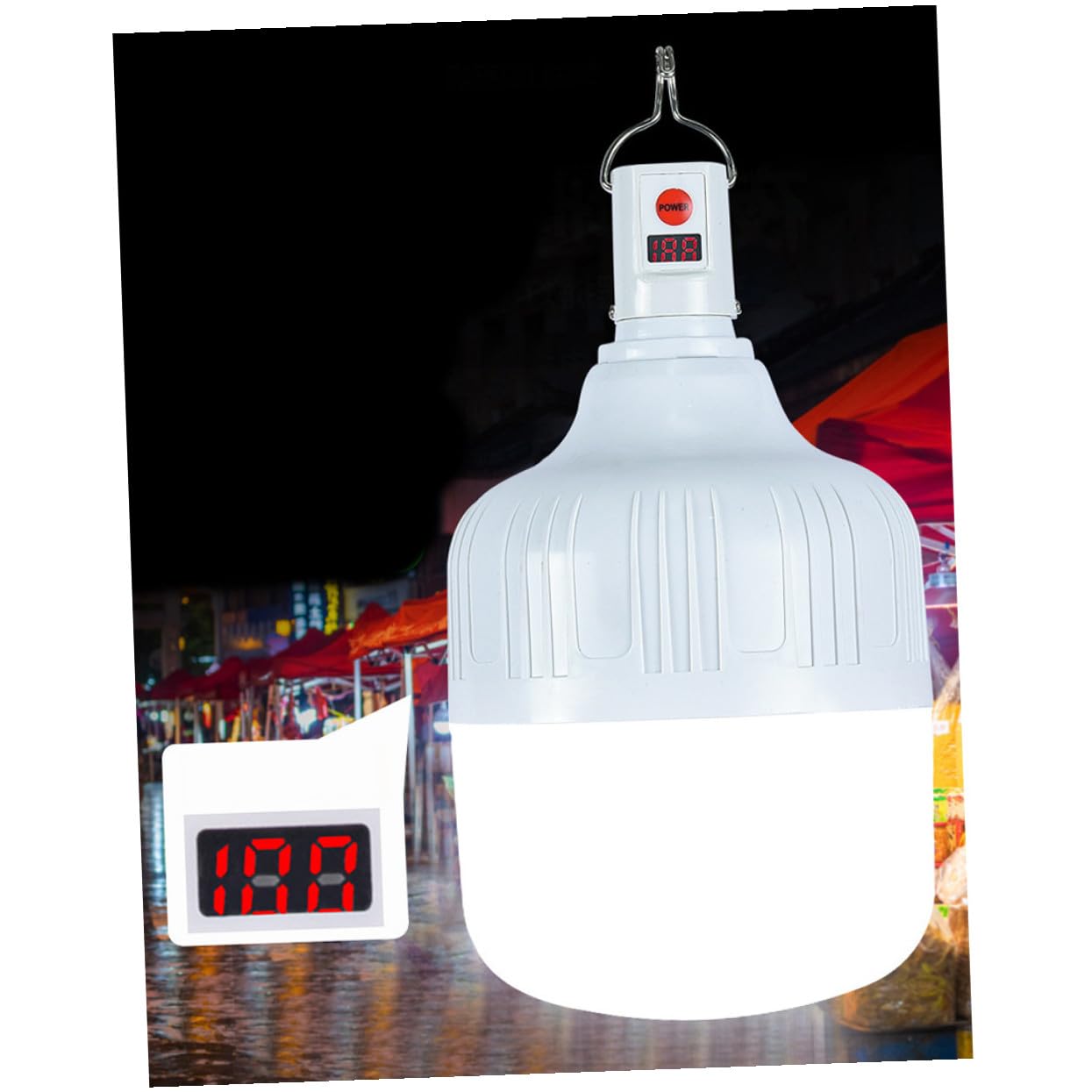 Lampe de Tente Rechargeable USB 100w 18 Led, Étanche en Plastique, Batterie 1200mah, pour Camping Extérieur et Urgence