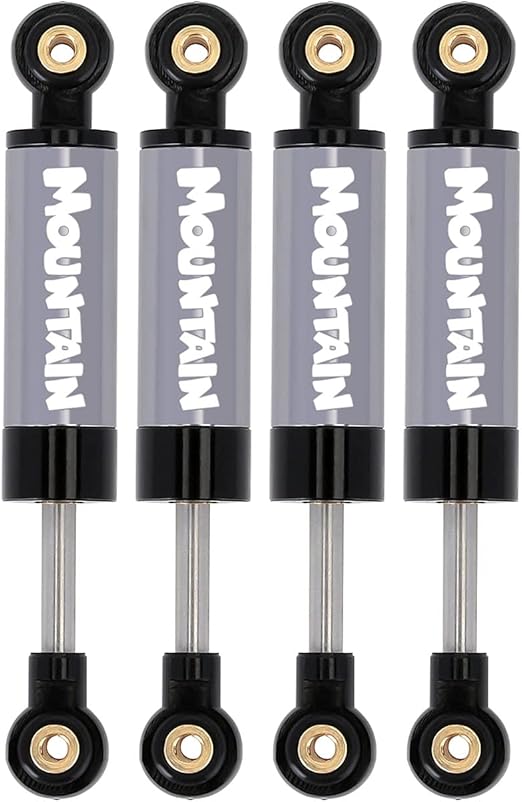 INJORA RC Shock Absorber Damper Metal 40mm Internal Spring Air Shocks for 1/24 RC Crawler Car Upgrade Axial SCX24 Deadbolt AXI90081 AXI00002 AXI00001(Grey)