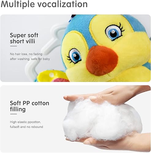 Miniatura 3 de Juguetes de sonajeros para bebés con mordedor, campana de cama para niños pequeños en cochecito, regalos para bebés de 3 meses o más (pájaro)