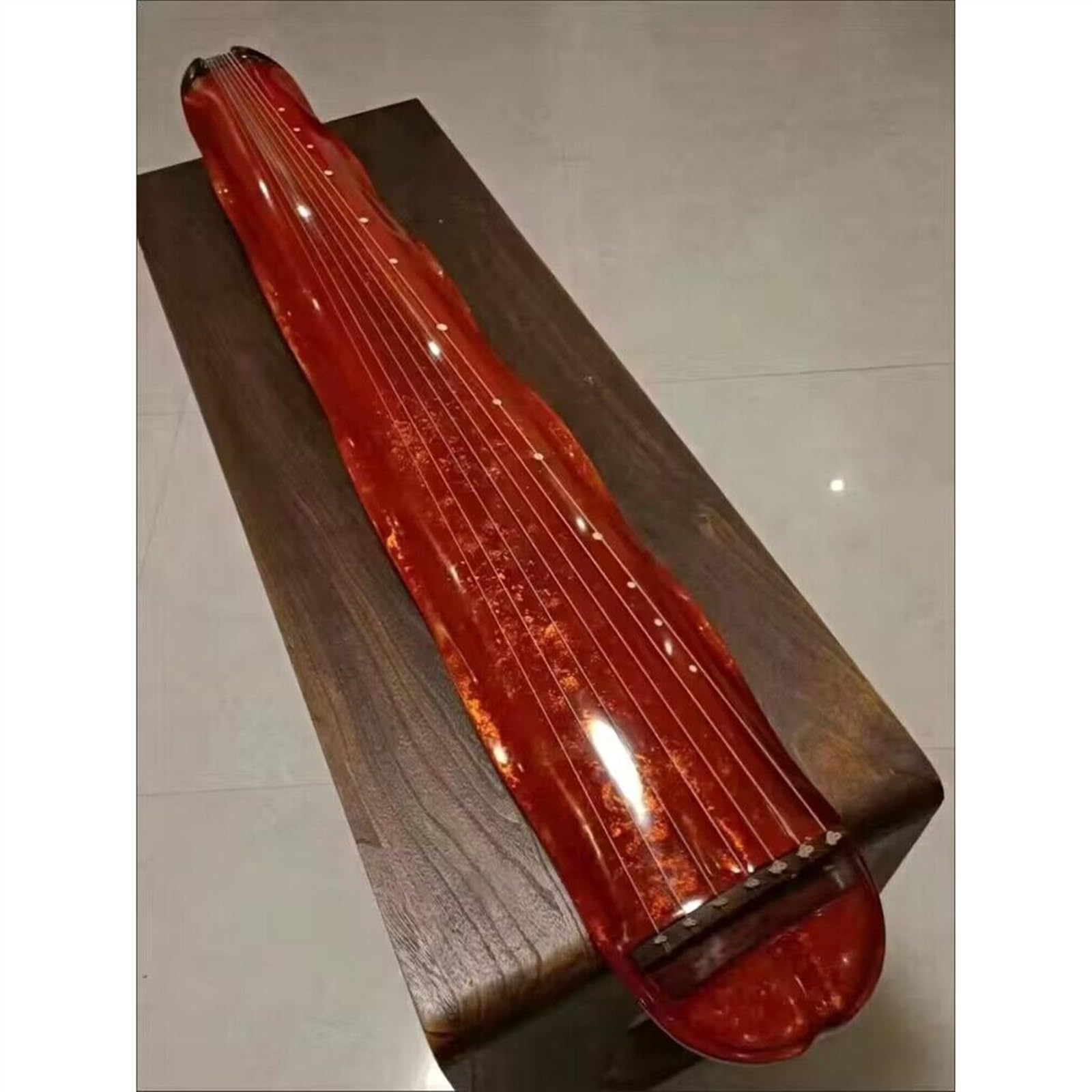 Guqin Professionale In Legno Massello Di Abete A 7 Corde Con Custodia Rigida Strumento Musicale Tradizionale Cinese Fatto A Mano Professional Guqin (Color : 01)