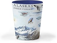 Vista 29 de Xplorer Maps Oregon State Map - Vaso de chupito de cerámica, sin BPA, para oficina, hogar, regalo, fiesta, duradero y con capacidad para 1.5 onzas