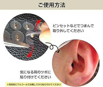 Amazon | 耳つぼジュエリー 耳つぼシール 耳ツボシール 耳ツボ