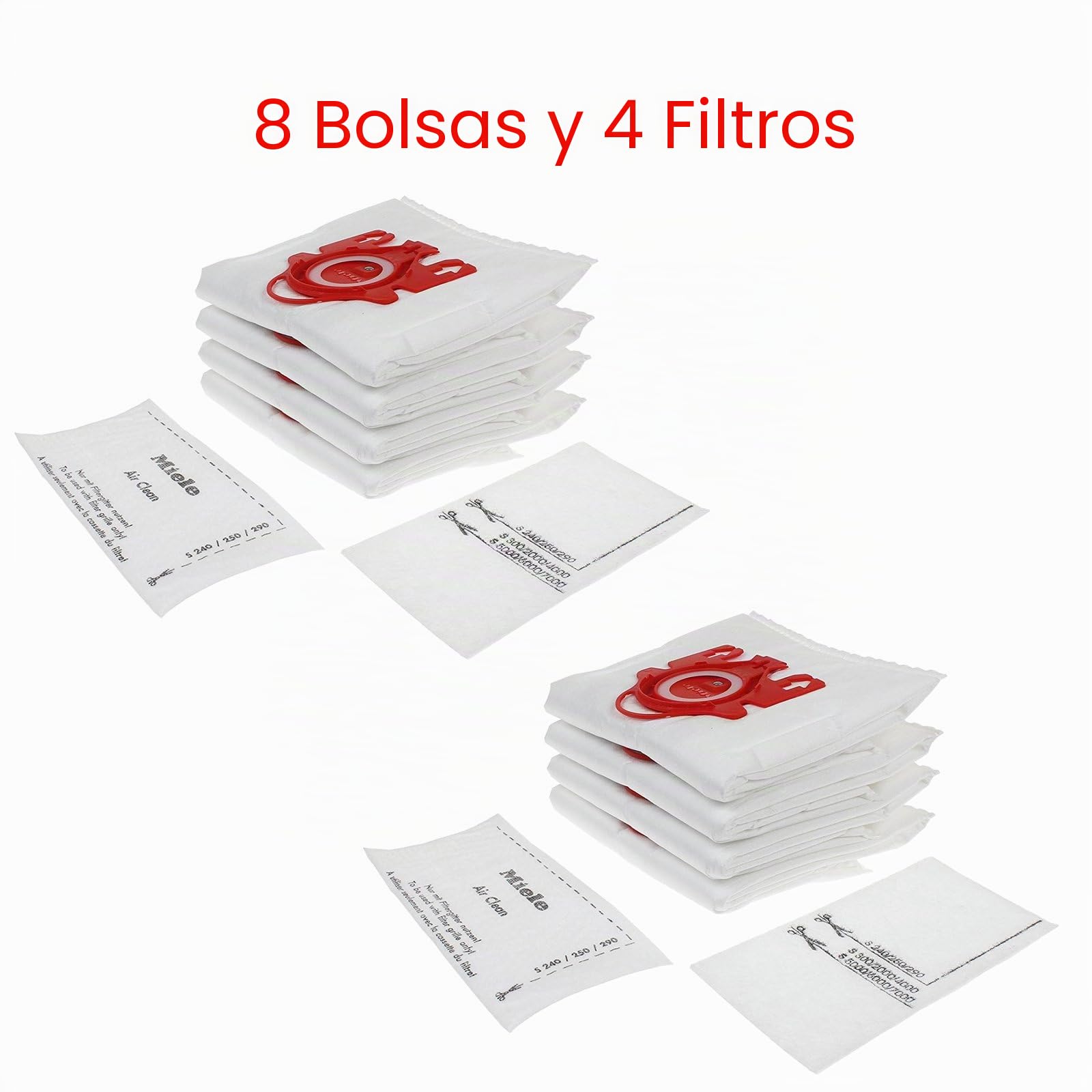 Miele HyClean 3D Efficiency - Bolsa de polvo tipo FJM, 8 bolsas y 4 filtros
