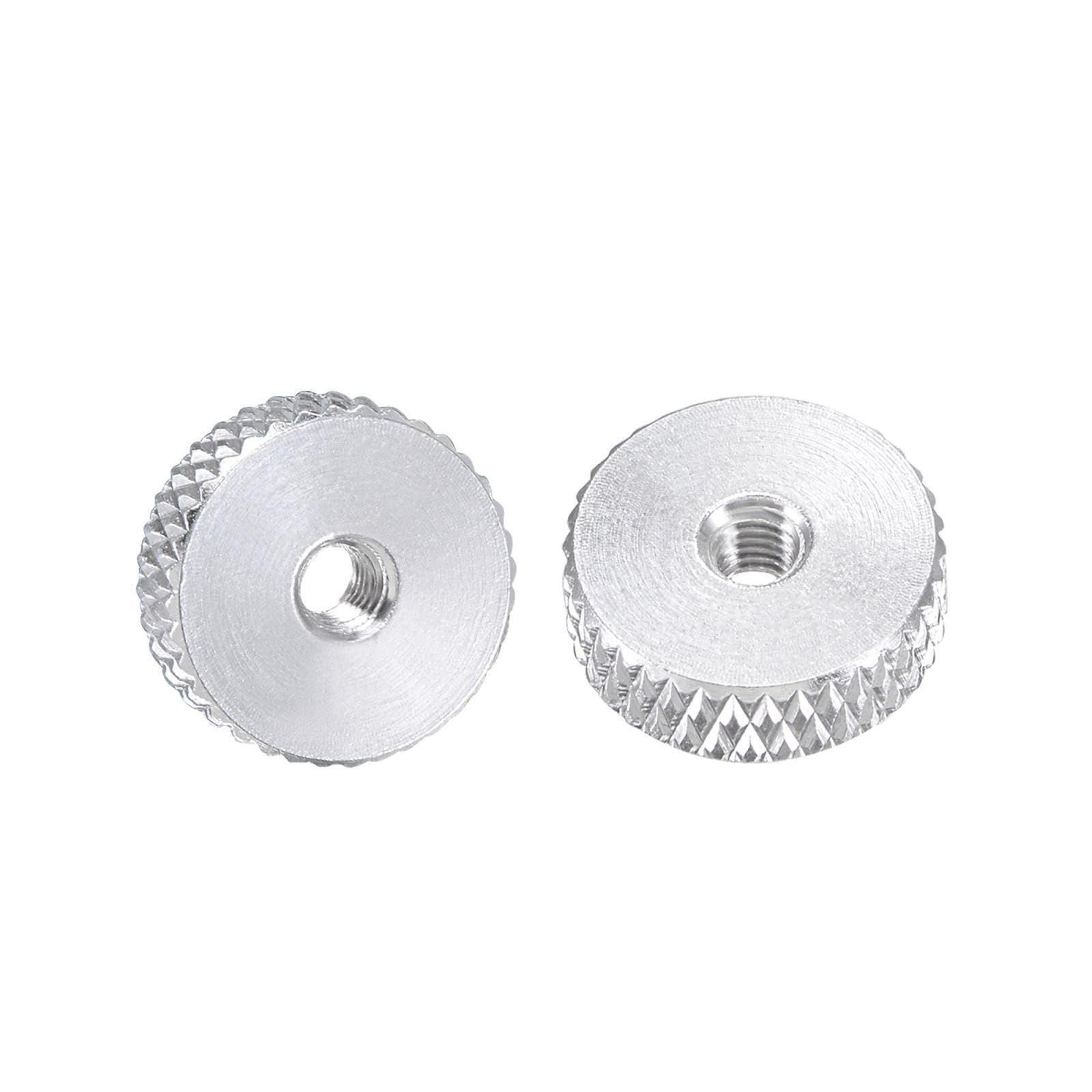 Tool Parts and Accessories M3x12mmx4mm Flat Knurled Nut Thumb Nuts Adjusting Aluminum Alloy Silver 10Pcs (#CN-140824-07345)