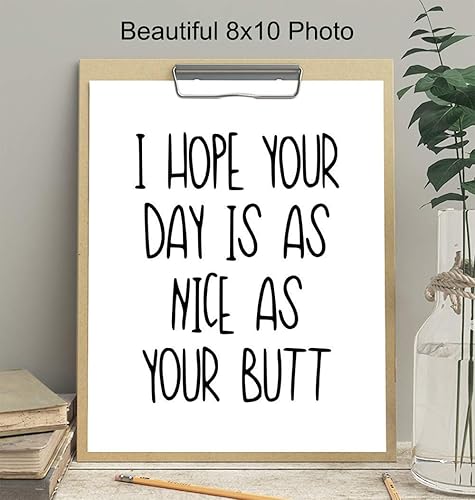 Miniatura 3 de I Hope Your Day Is As Nice As Your Butt - Funny Bathroom Wall Decor Sign - Bath Wall Decor - Guest Bathroom Art - Restroom Decorations - Modern Bath