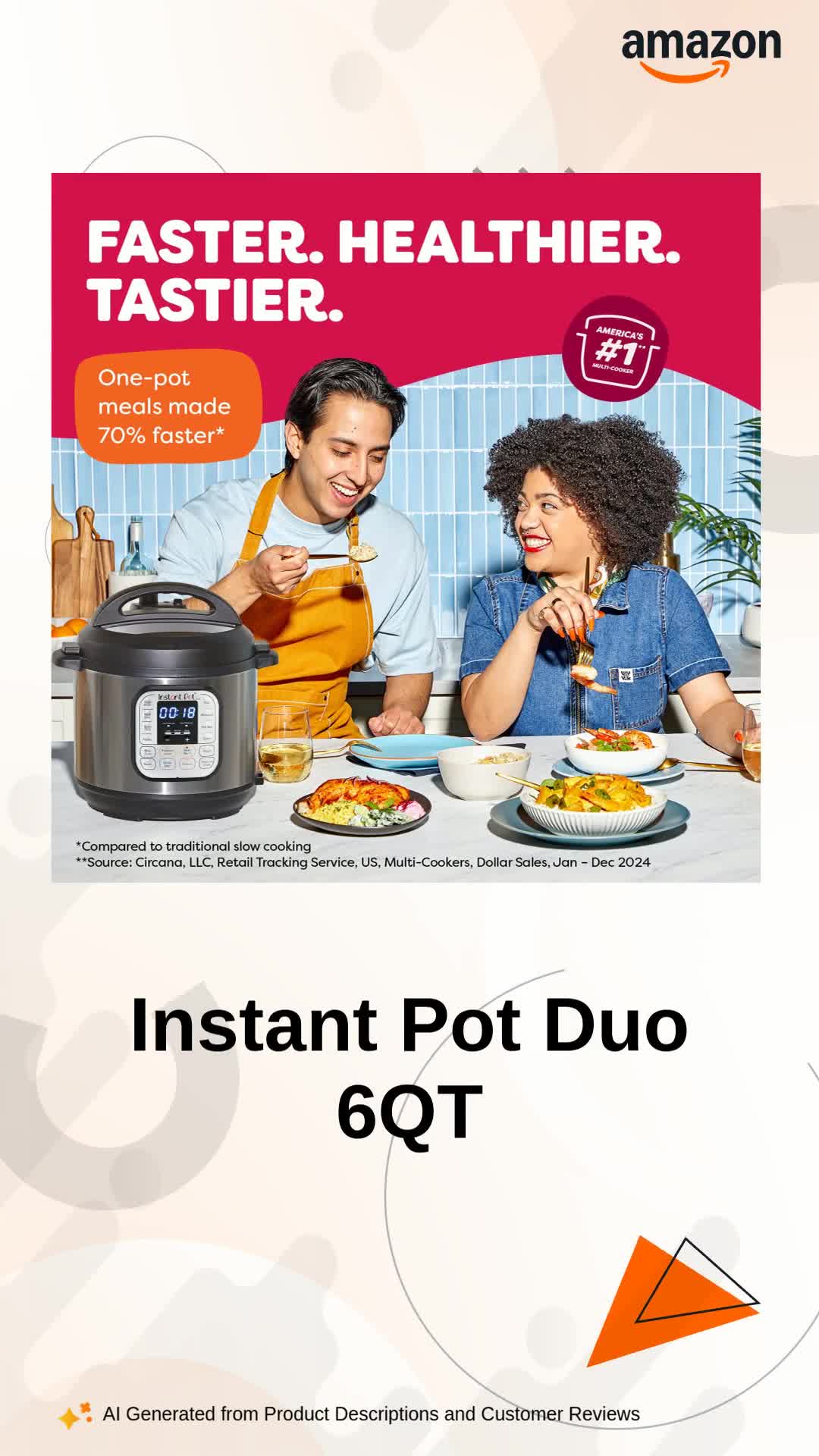 Instant Pot Duo 6QT 7-in-1 Electric Pressure Cooker