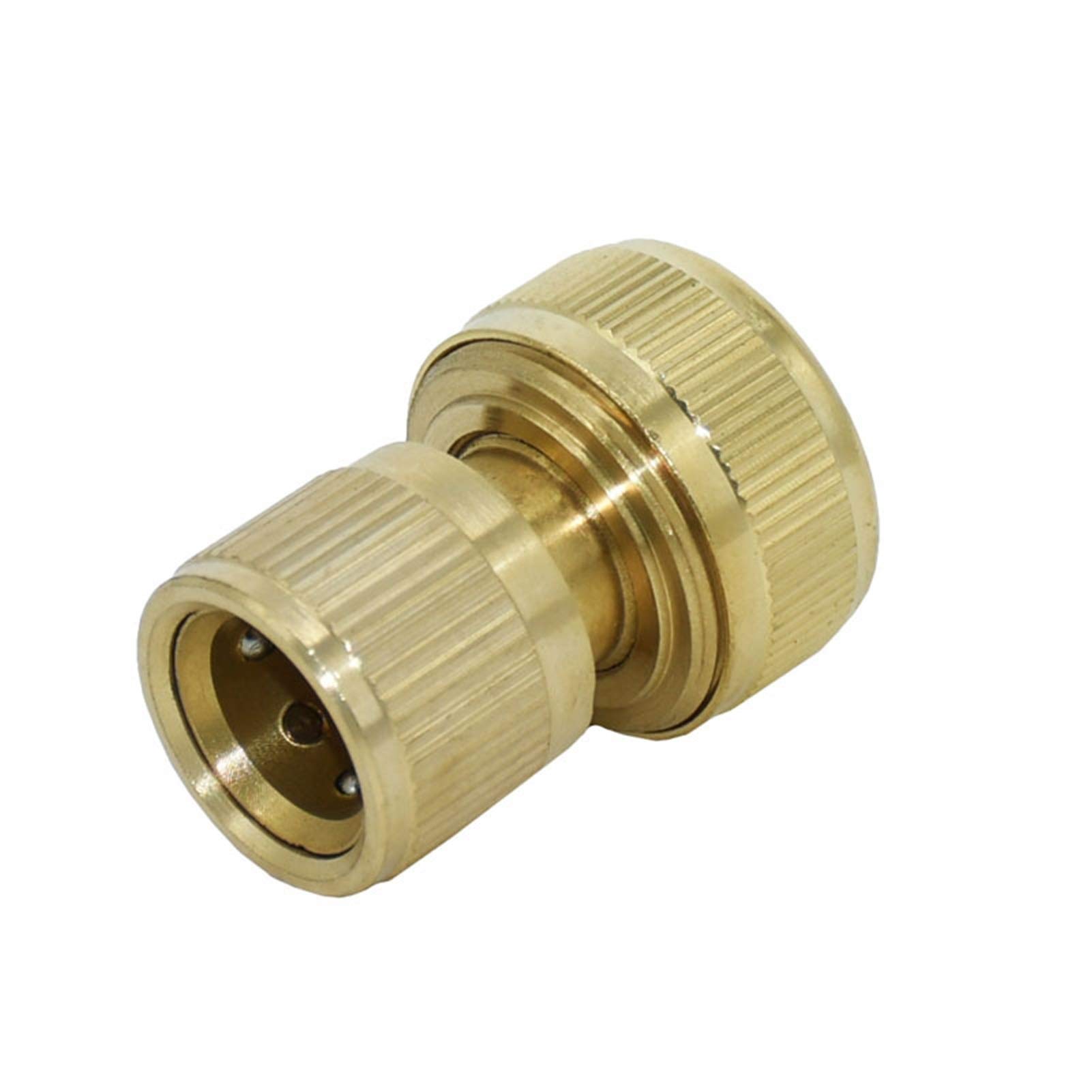 Connecteurs de tuyau LRJSKWZC Connecteur WATERSTOP 3/4 pouce Connecteur en laiton Tuyau de jardin rapide Connecteur rapide 3/4 Adaptateur de pistolet à eau de cuivre 6pcs