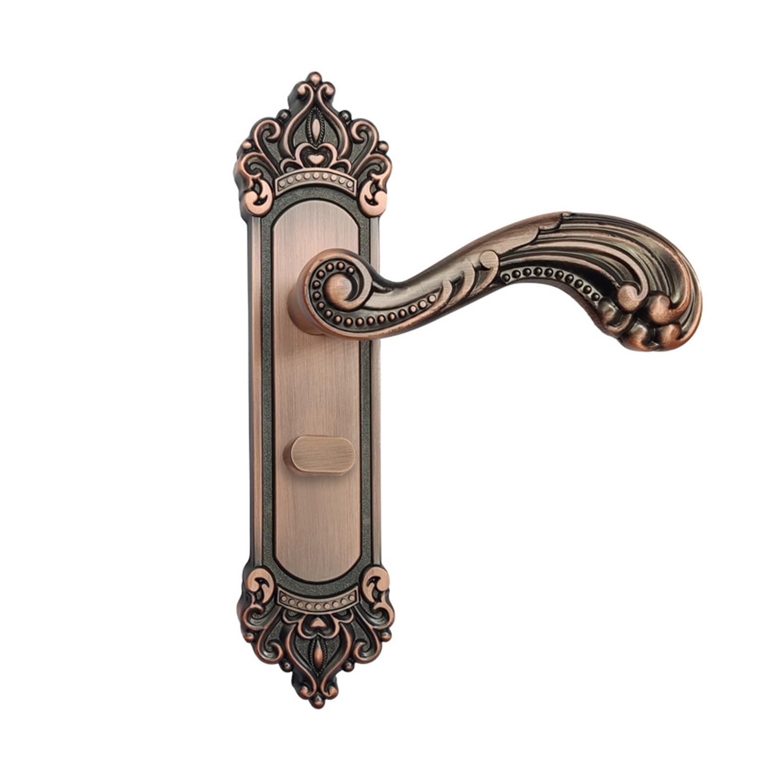 Serrure de porte européenne en bois massif et poignée confort bronze rouge