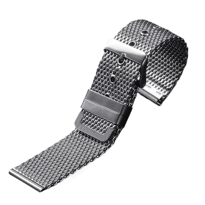 Bracelet de Montre Intermittent Anti Allergie Ajustable en Acier 24mm