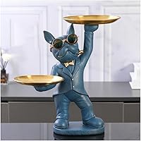 Vista 14 de KITCISSL Bandejas decorativas para decoración de mesa auxiliar, bandeja para llaves para mesa de entrada, escultura de perro, estatua de llaves