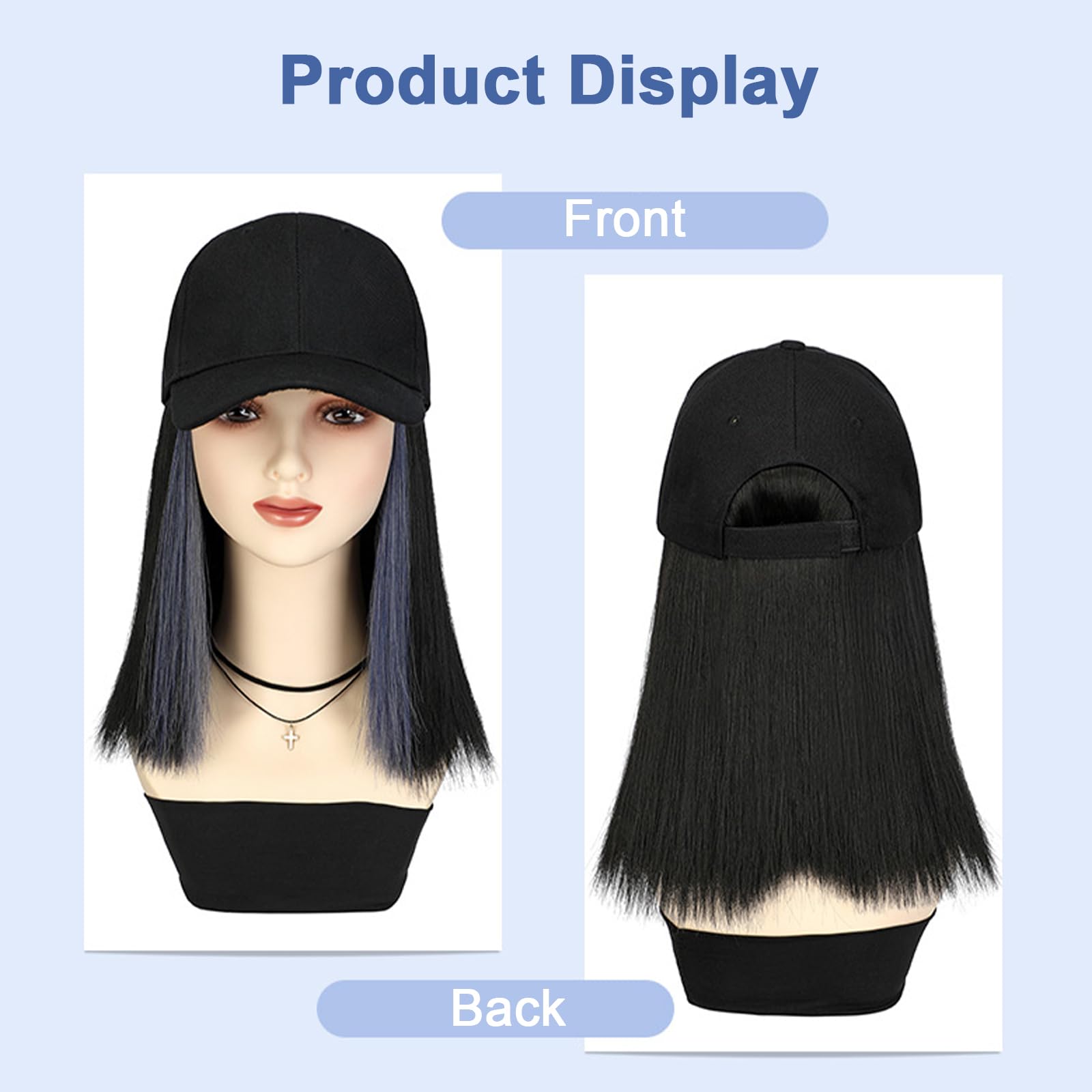 Short Straight Hair Wig with Cap - Image 3