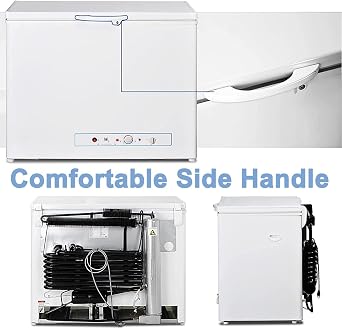 7 Cu.Ft Propane Chest Freezer, 110V/LPG 2-Way Off-grid Gas Deep Freezer with Lock for Home, Outdoor, Camping, Boondocking, White