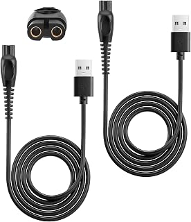 flintronic Cable de Carga USB 5V para Afeitadoras Eléctricas, 2pc Cable Alimentación USB, Cable Carga Repues to Afeitadora, Compatible con Philips Norelco OneBlade/OneBlade Pro 360/OneBlade 360