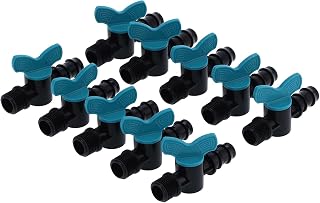 Válvula de irrigação, 50 peças de rosca macho de 1,9 cm válvula de esfera de irrigação de plástico durável para estufa de jardim
