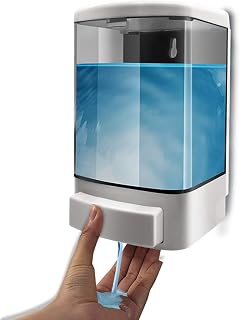 GreeSuit 1000ml Wall Mount Soap Dispenser - Commercial Manual Dispenser for Bathroom Kitchen Hotel Shampoo Sanitizer