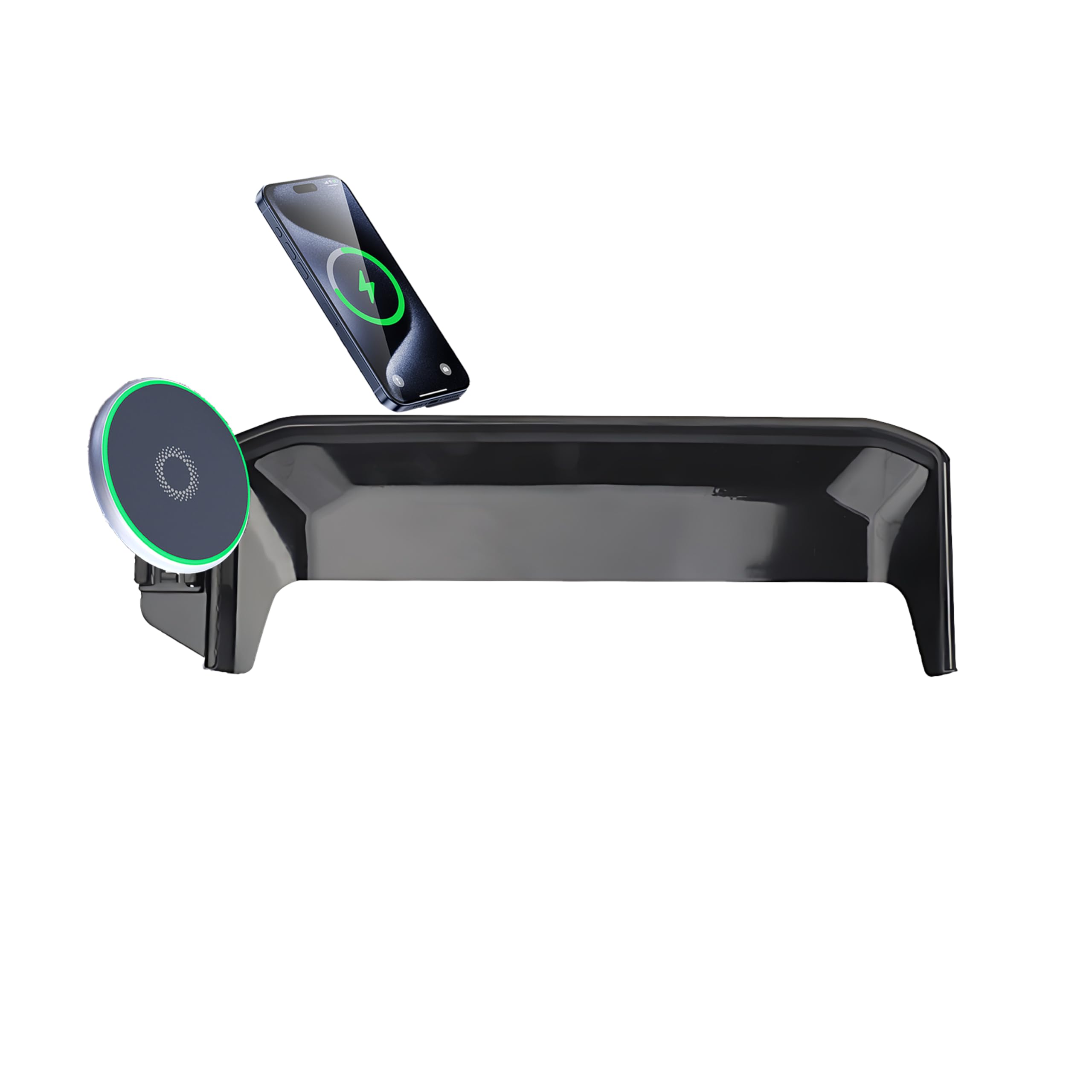 AbeeyGeomarn Car Phone Holder for 2022-2024 Mitsubishi Outlander Accessories Apply to 9 Inch Touch Screen Fixed Clip 15W Fast Wireless Charger Screen