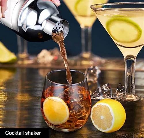 Miniatura 4 de TOEWOE Kit de camarero con soporte, juego de coctelera de 19 piezas para bebidas mixtas, herramienta profesional de barra de acero inoxidable para