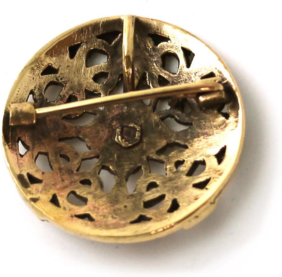 Bronze Gold Viking Shield Brooches,Clothes Fasteners - Cloak, Shawl, Scarf Pin, Norse Vintage Jewelry - Image 4