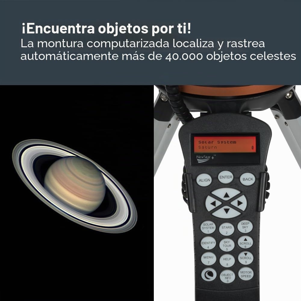 Celestron 31150 LCM 114 Series: telescopio reflector newtoniano computerizado, plata