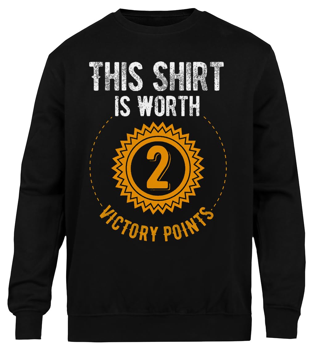 Ta Koszulka Jest Warta 2 Punkty Zwycięstwa Unisex Czarny Sweter Ekologiczny Unisex Black Sweatshirt Eco-Friendly Crewneck