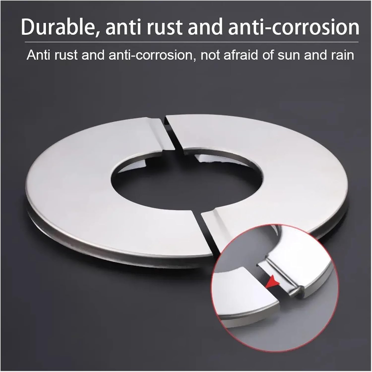 Wall Split Flange 20 Self-adhesive Shower Faucet Decorative Covers, Water Pipe Wall Bathroom Accessories.(140x61x4mm)