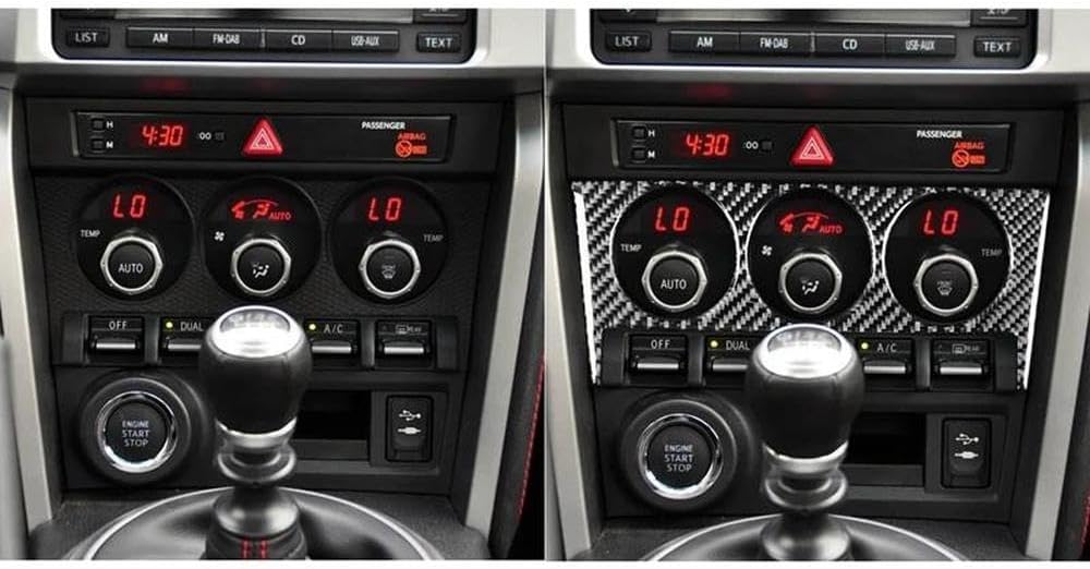 用 86 2017-2019 車用エアコンコントロールノブパネルカバーステッカーインテリア 【音】