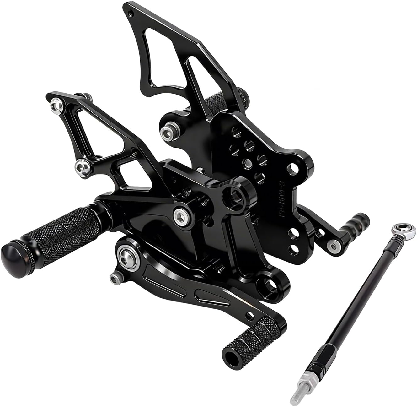JFG RACING Motorcycle Rearsets,CNC Adjustable Rear Sets Foot Pegs for NINJIA 250 2013-2017/NINJA 300 2013-2017/Z300 2013-2017/NINJA 300R EX300 2013-2014 - Black