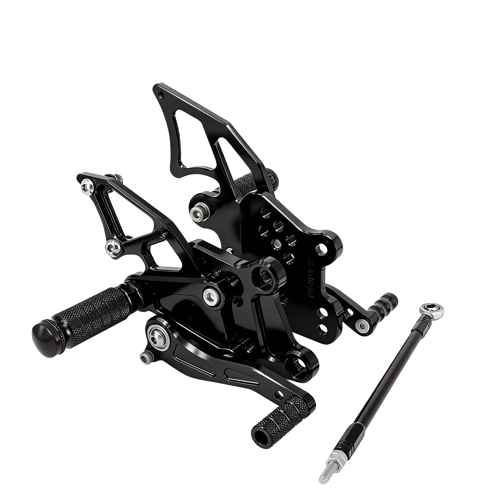 Photo 1 of JFG RACING Motorcycle Rearsets,CNC Adjustable Rear Sets Foot Pegs for NINJIA 250 2013-2017/NINJA 300 2013-2017/Z300 2013-2017/NINJA 300R EX300 2013-2014 - Black