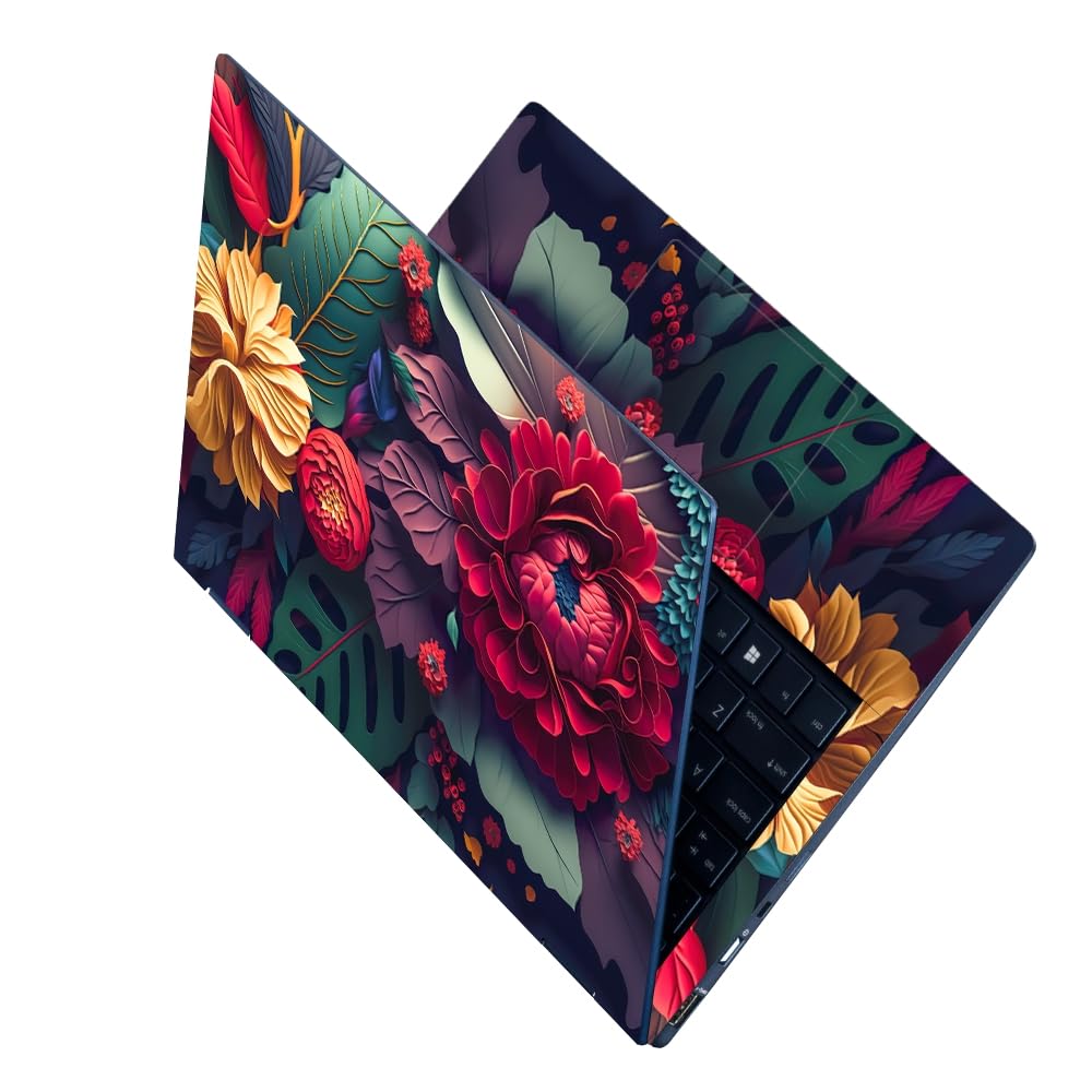 Finearts Full Body Laptop Skin Upto 15.6 inch Sticker Compatible for Dell/HP/Lenovo/Acer/Sony All Laptop Size Upto 14 to 15.6 Inch - Bright Exotic Flowers (B0CSYLMZTY) Amazon Price History, Amazon Price Tracker