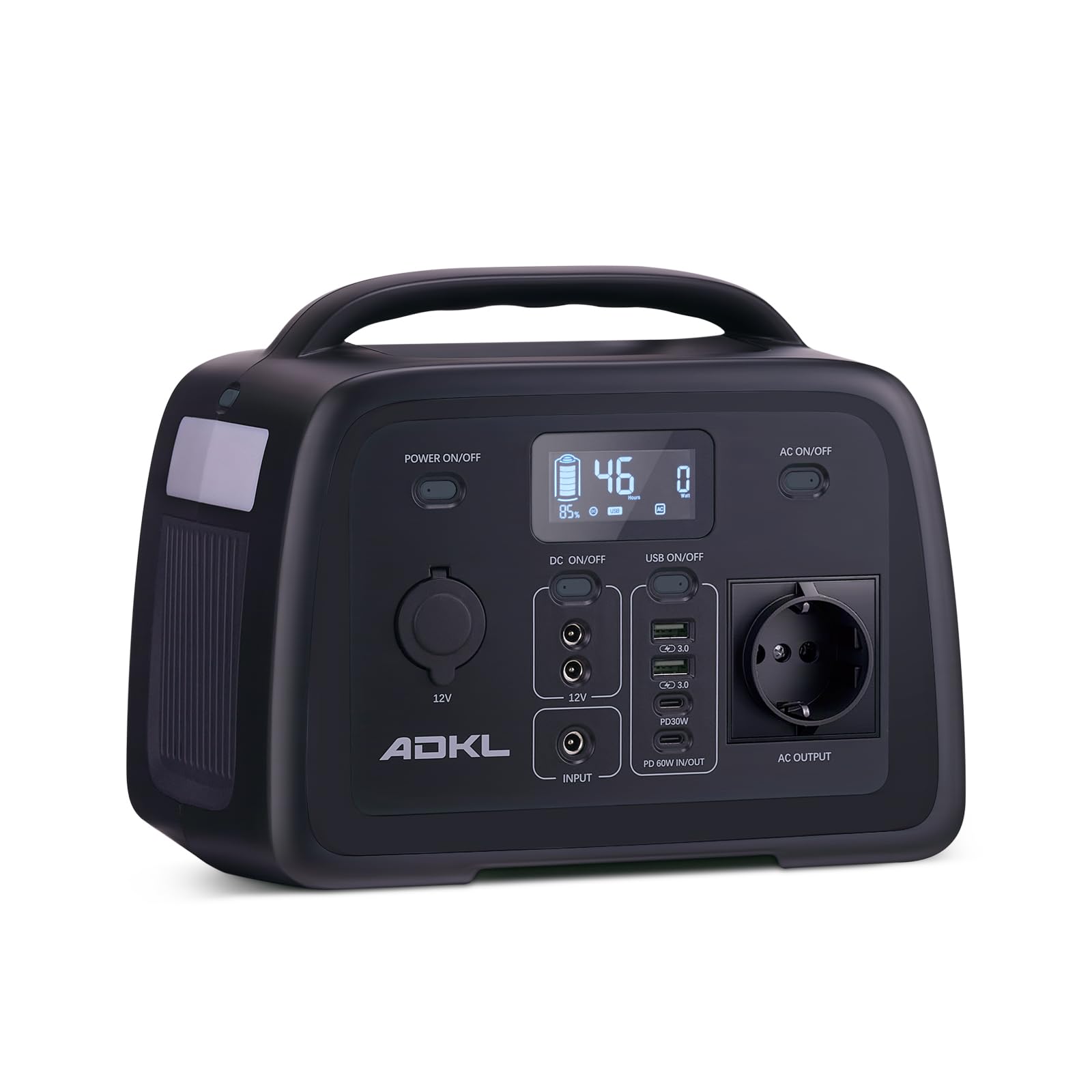 Tragbare DC Powerbank Powerstation, 320Wh Akku für mehrere Geräte, LiFePO4 Akku, 300W Solargenerator mit 300W AC/PD 60W USB-C Ausgang, Für Camping, Draußen, Reisen, Notfälle.