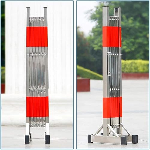 Barricada expansível móvel, controle de multidão retrátil de aço inoxidável fácil de armazenar, adeq
