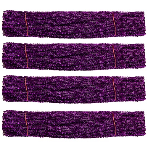 Cure-pipes violets de 30,5 cm pour ateliers manuels en famille et décorations de fête
