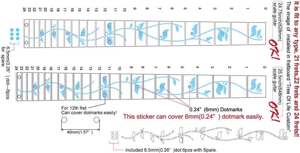 Jockomo Tree of Life Custom Guitar Inlay Sticker