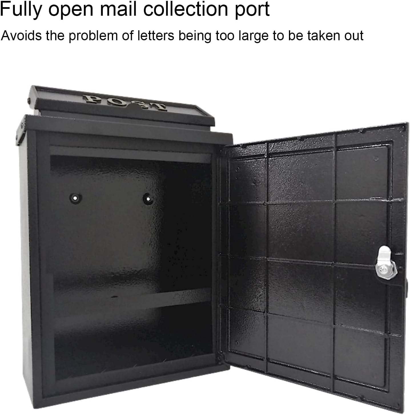 Mailboxes for Outside, Mailbox, Wall Mount Mailboxes for Outside, Residential Mailboxes, Outside Mailboxes, Metal Mailbox, European-Style Wall-Mounted Mailbox, Locking Security(White Horse)