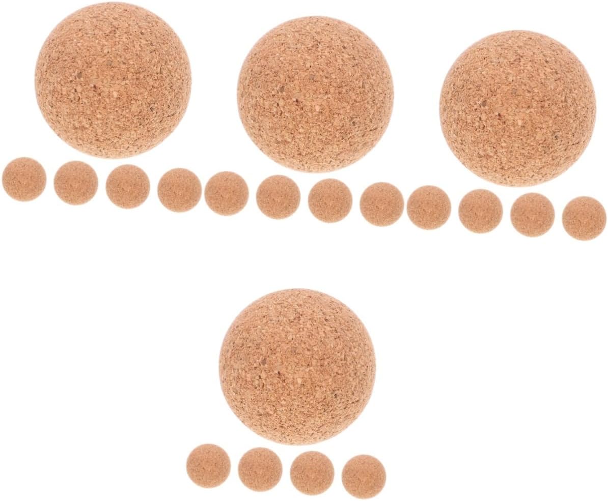 Milisten 4sets Wooden Foosball Balls Replacement Balls for Mini Foosball Table Small Cork Household Lightweight Compact Design 5pcs*4