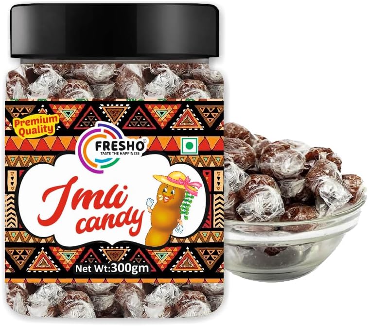 Fresho Imli Candy Khatti Methi Tamarind Wax Jar Sweet and sour 300 gm