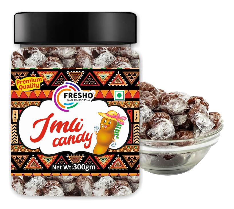 Fresho Imli Candy Khatti Methi Tamarind Wax Jar Sweet and sour 300 gm