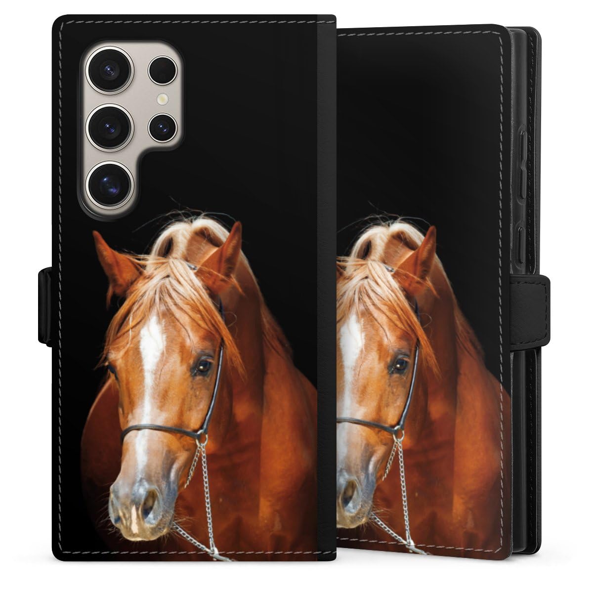 Etui compatible avec Samsung Galaxy S24 Ultra Etui Folio Magnetique Cheval - 2