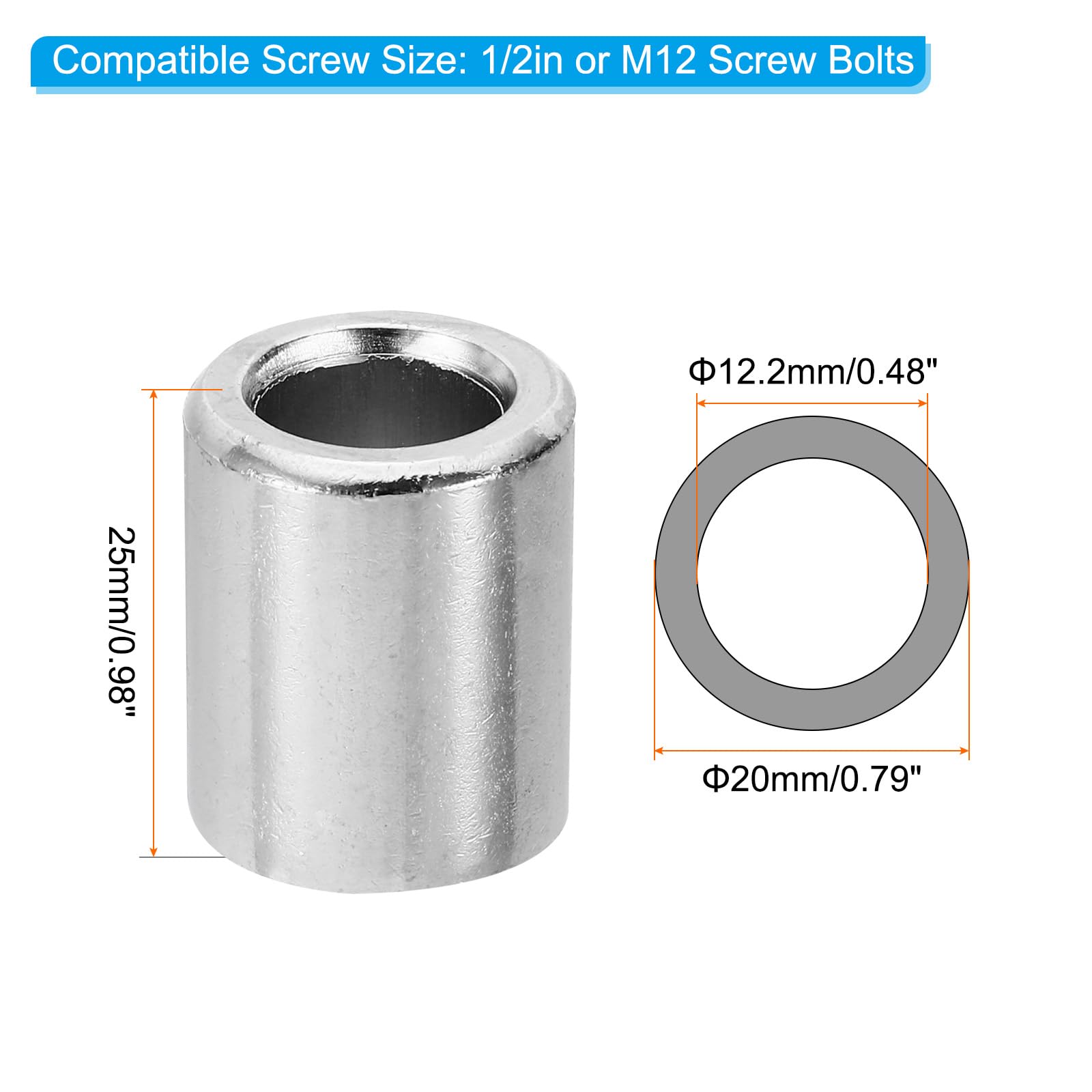 PATIKIL M12 Steel Spacers - Image 2